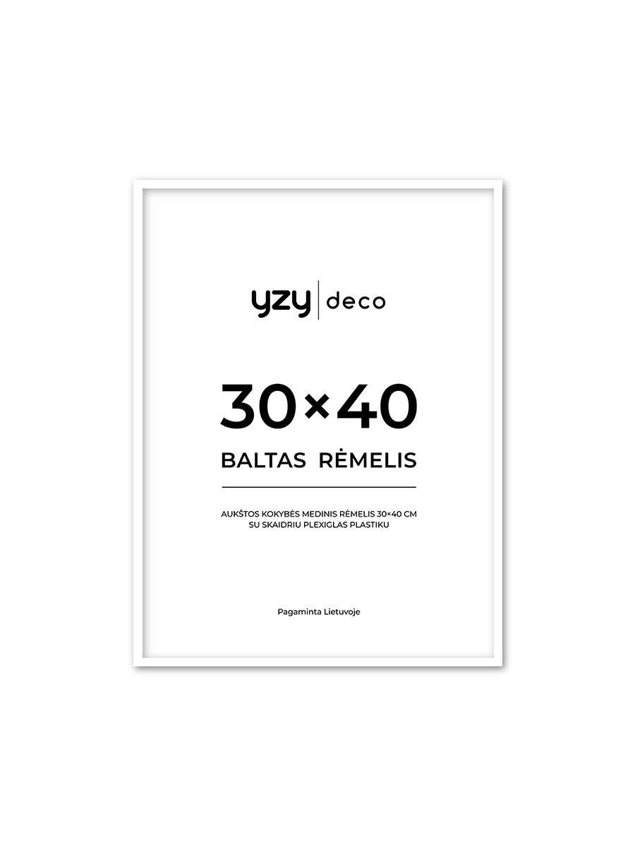 yzydeco Remelis baltas medinis 30×40 cm