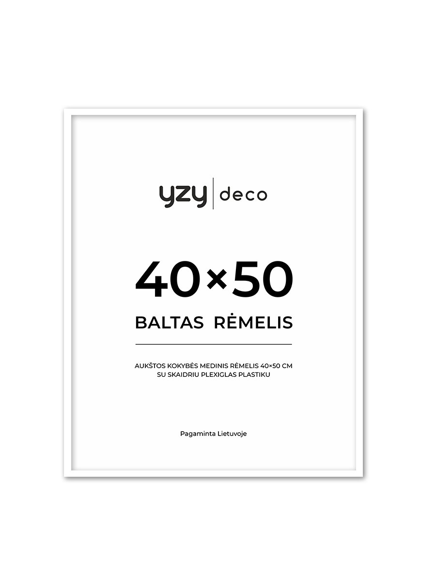 yzydeco Remelis baltas medinis 40×50 cm