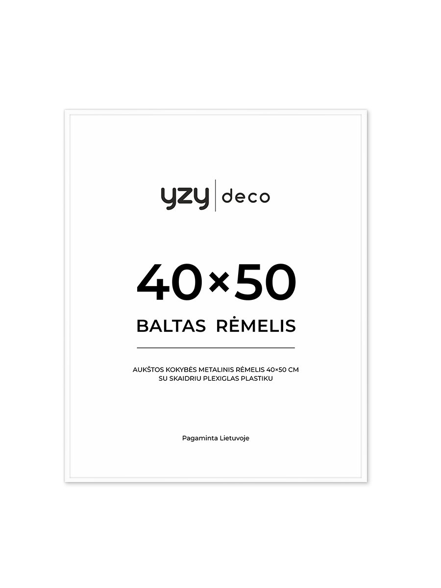 yzydeco Remelis baltas metalinis 40×50 cm