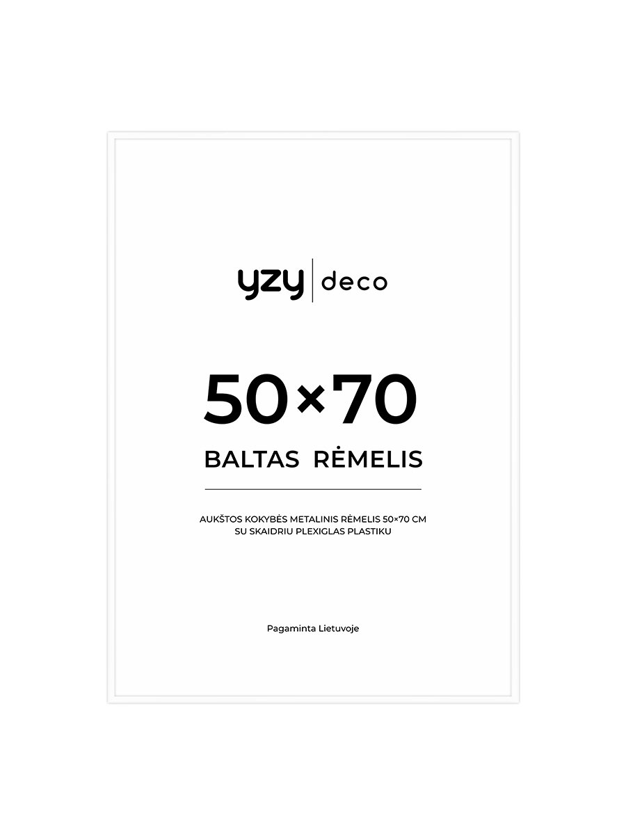 yzydeco Remelis baltas metalinis 50×70 cm