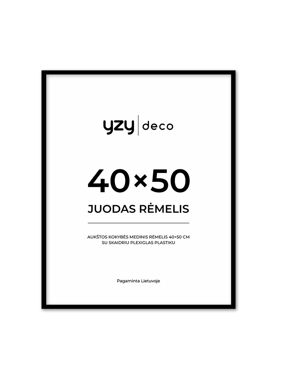 yzydeco Remelis juodas medinis 40×50 cm