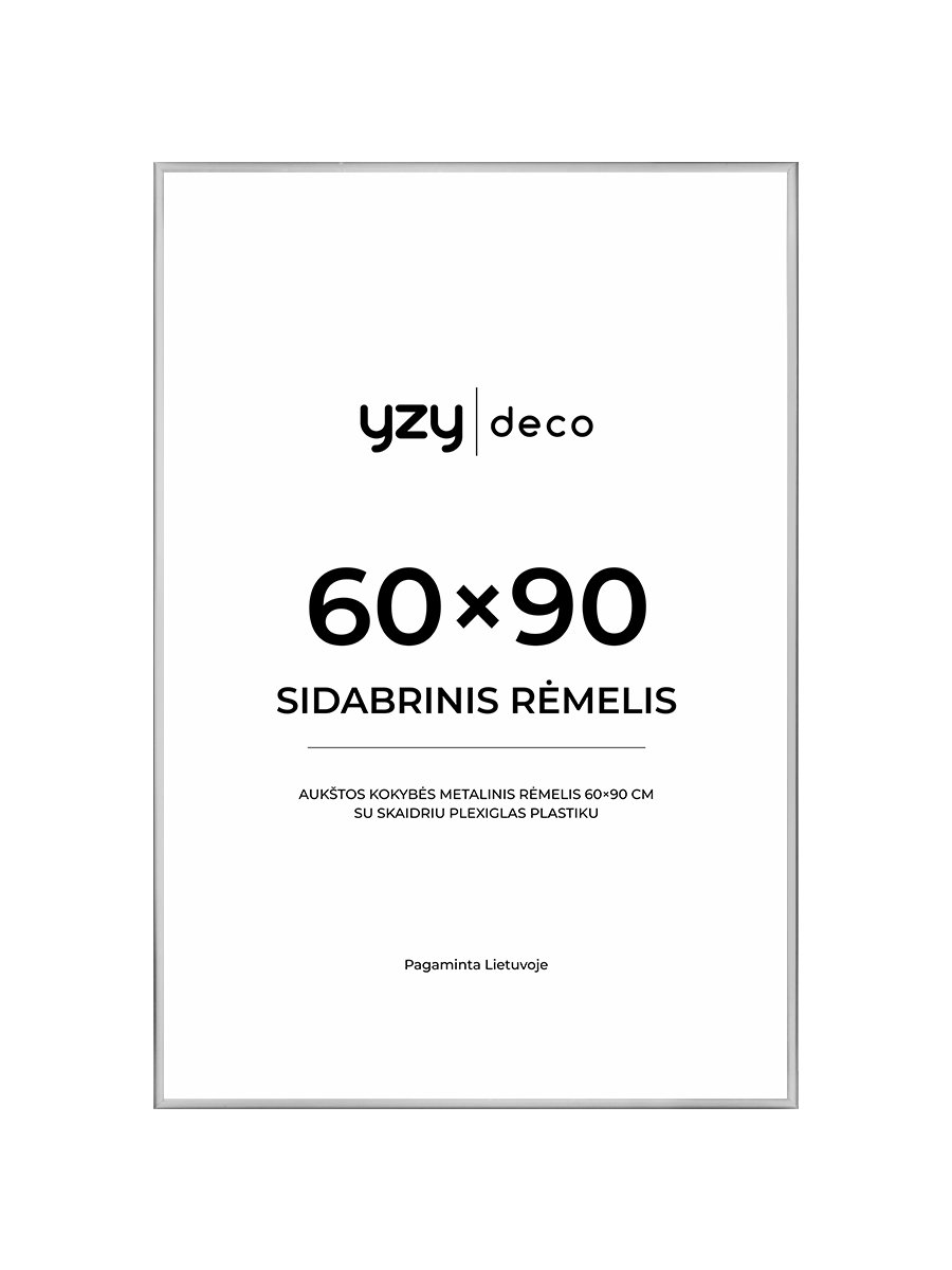 yzydeco Remelis sidabrinis metalinis 60×90 cm