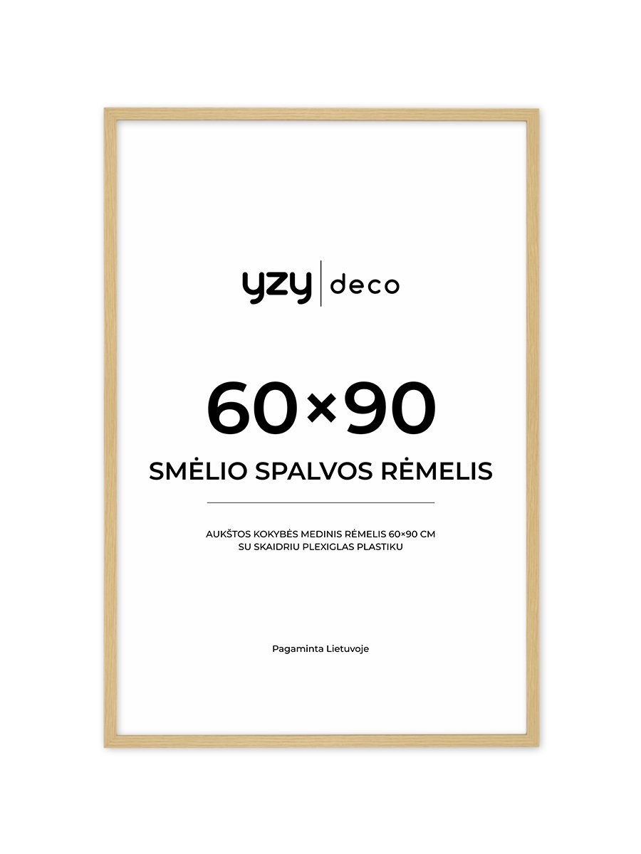 yzydeco Remelis smėlio spalvos medinis 60×90 cm