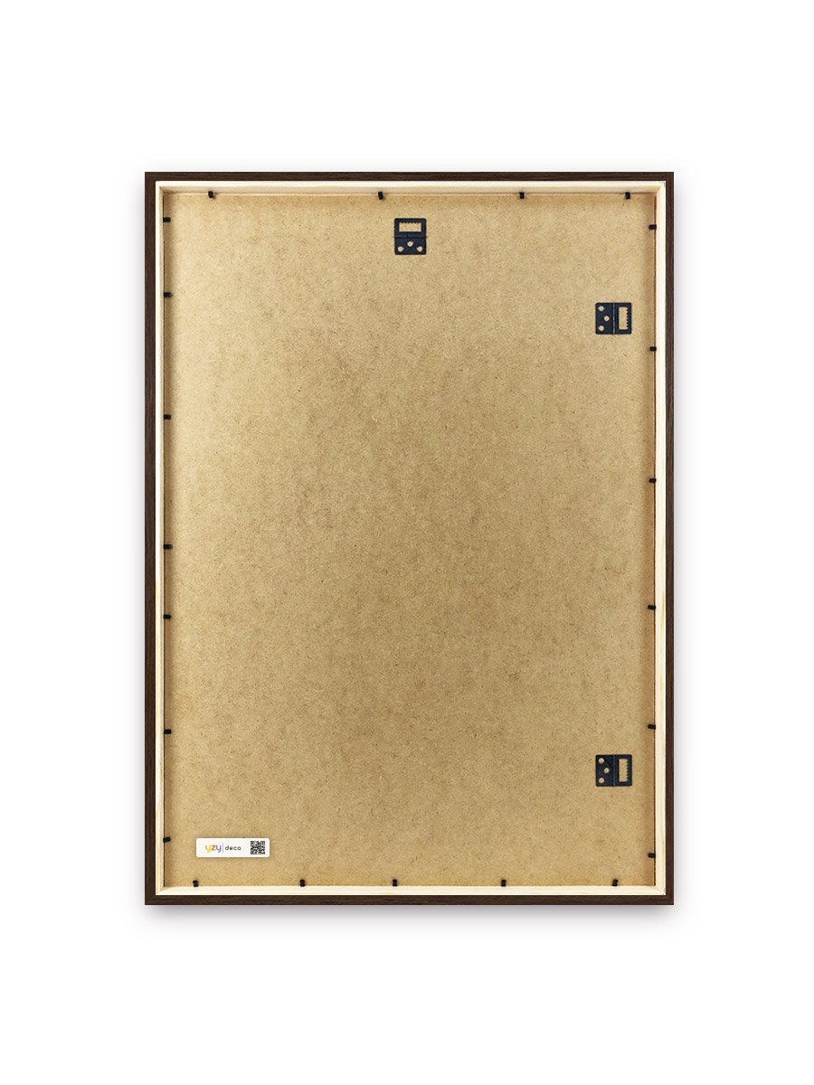 yzydeco Remelis tamsiai rudas medinis 50×70 cm nugarele